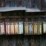 Old Rain Warped Mailboxes