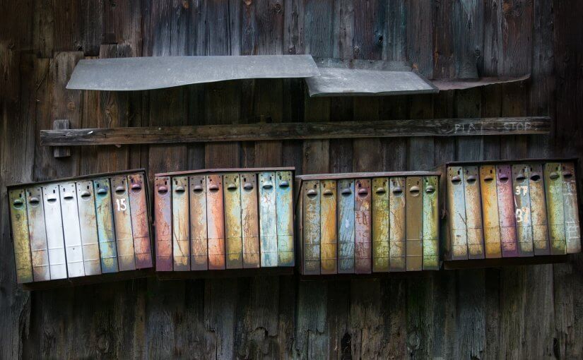 Old Rain Warped Mailboxes