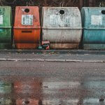 Old Recycling Bins