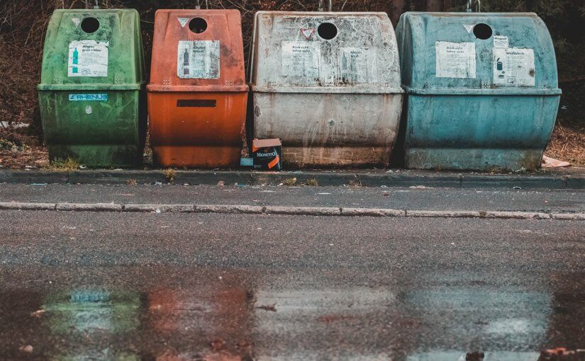 Old Recycling Bins