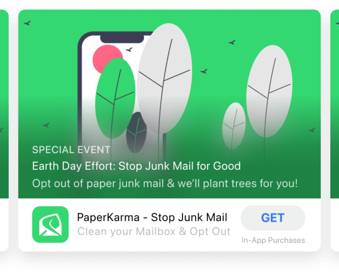 PaperKarma Earth Day 2023 In-App Event Card