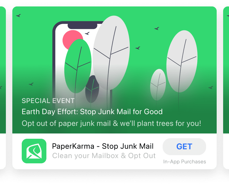 PaperKarma Earth Day 2023 In-App Event Card